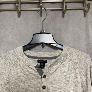 Porter & Ash Shirt Men XL Gray Henley Periwinkle Sweater Golf Tee‎ Casual Soft